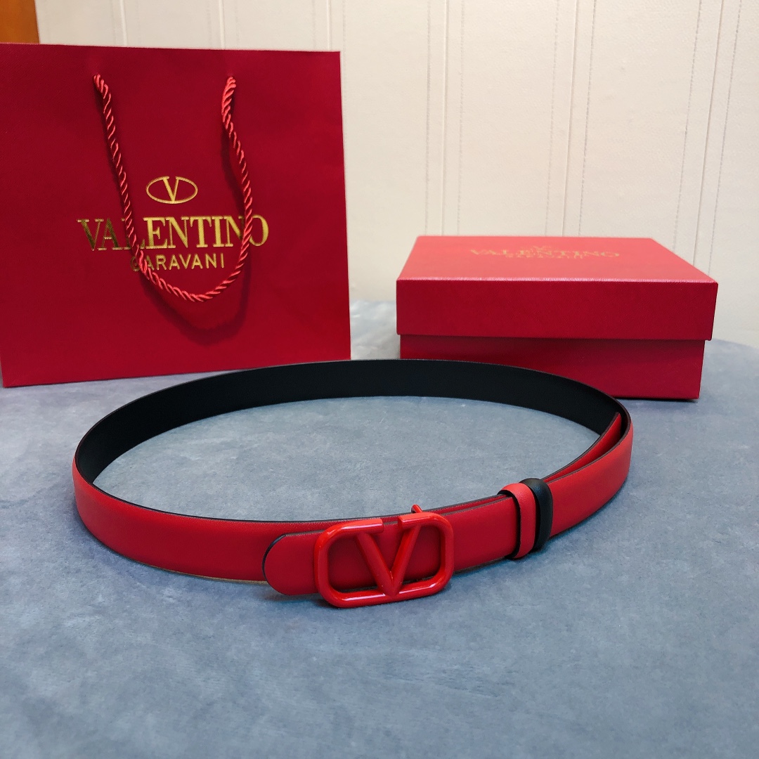 [Valentino Belts]Warren ti n slave. Classic color matching buckle. Double-side