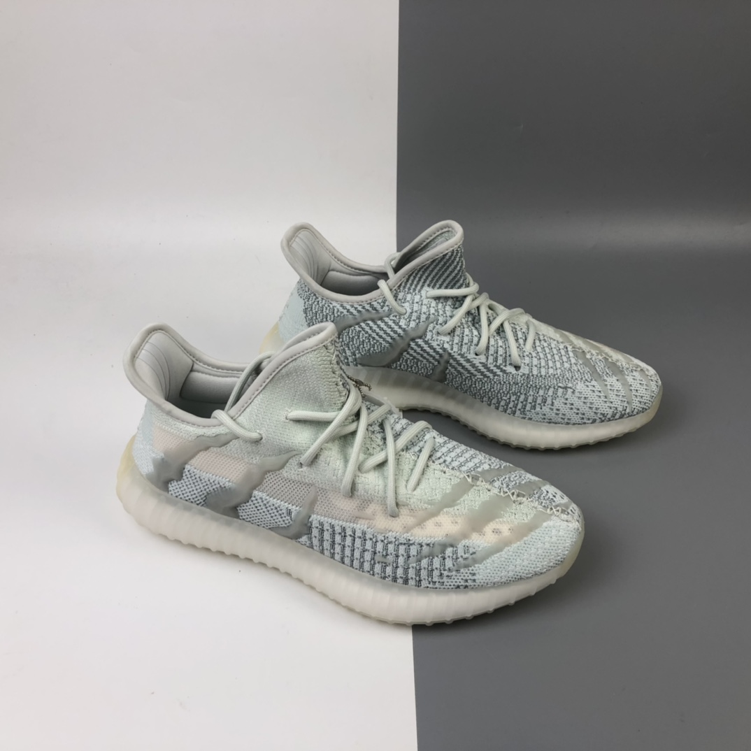 290 Adidas Yeezy Boost 350V2 百搭轻便爆米花中底休闲运动慢跑鞋 怪物夜光系列FC8366