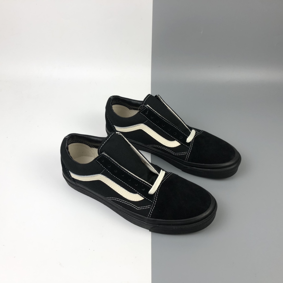 100 Vans Old Skool 万斯经典款黑武士配色休闲板鞋 VN0A4P3XTJ1