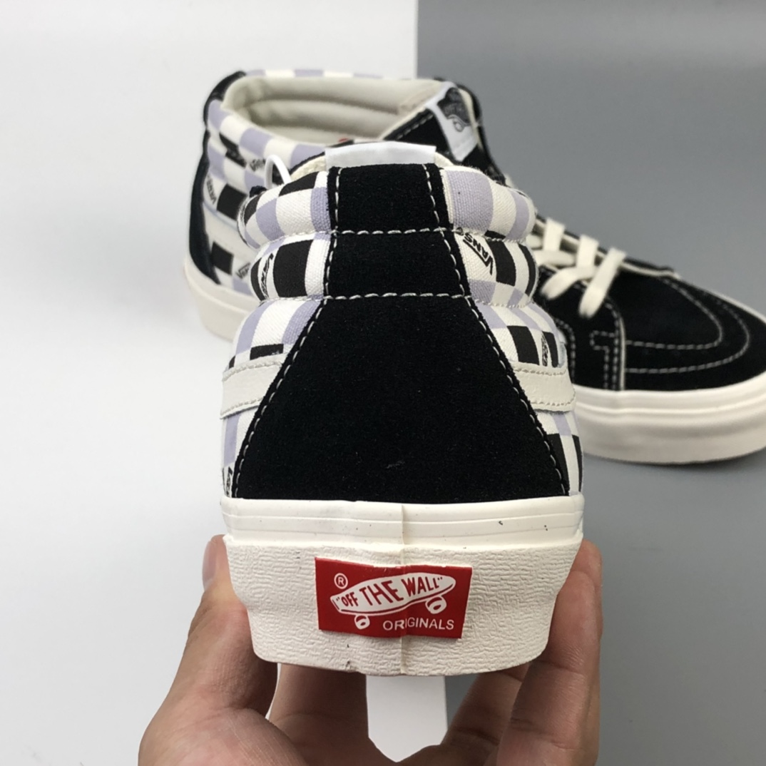 160 Vans SK8-Mid Reissue 海外限定秋冬款格子中帮休闲板鞋 VN0A391FTY6