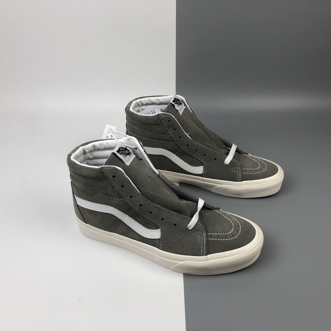 180 Vans SK8-Hi Pig Suede 万斯经典系列莫兰蒂灰高帮休闲板鞋 VN0A4BV618P