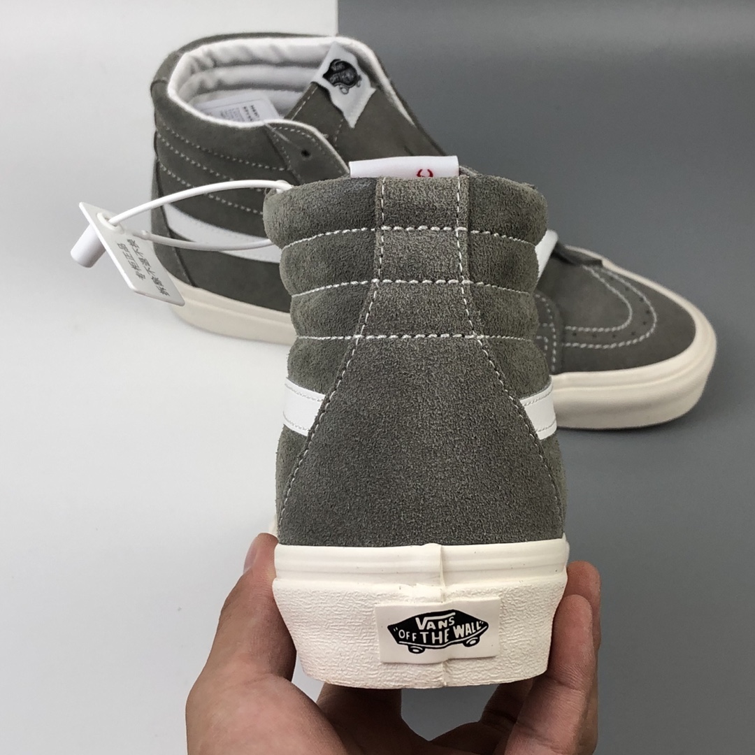 180 Vans SK8-Hi Pig Suede 万斯经典系列莫兰蒂灰高帮休闲板鞋 VN0A4BV618P