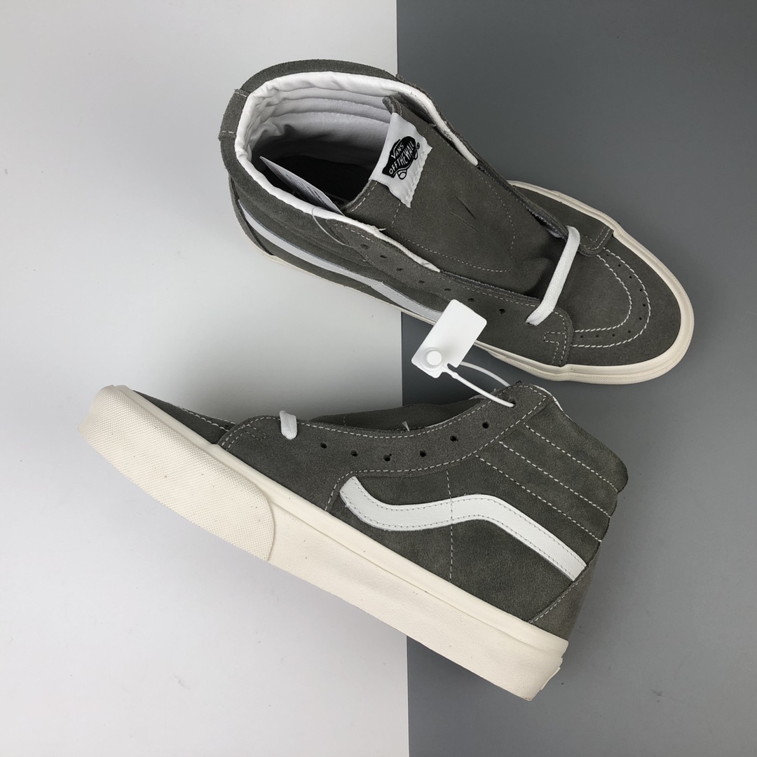 180 Vans SK8-Hi Pig Suede 万斯经典系列莫兰蒂灰高帮休闲板鞋 VN0A4BV618P