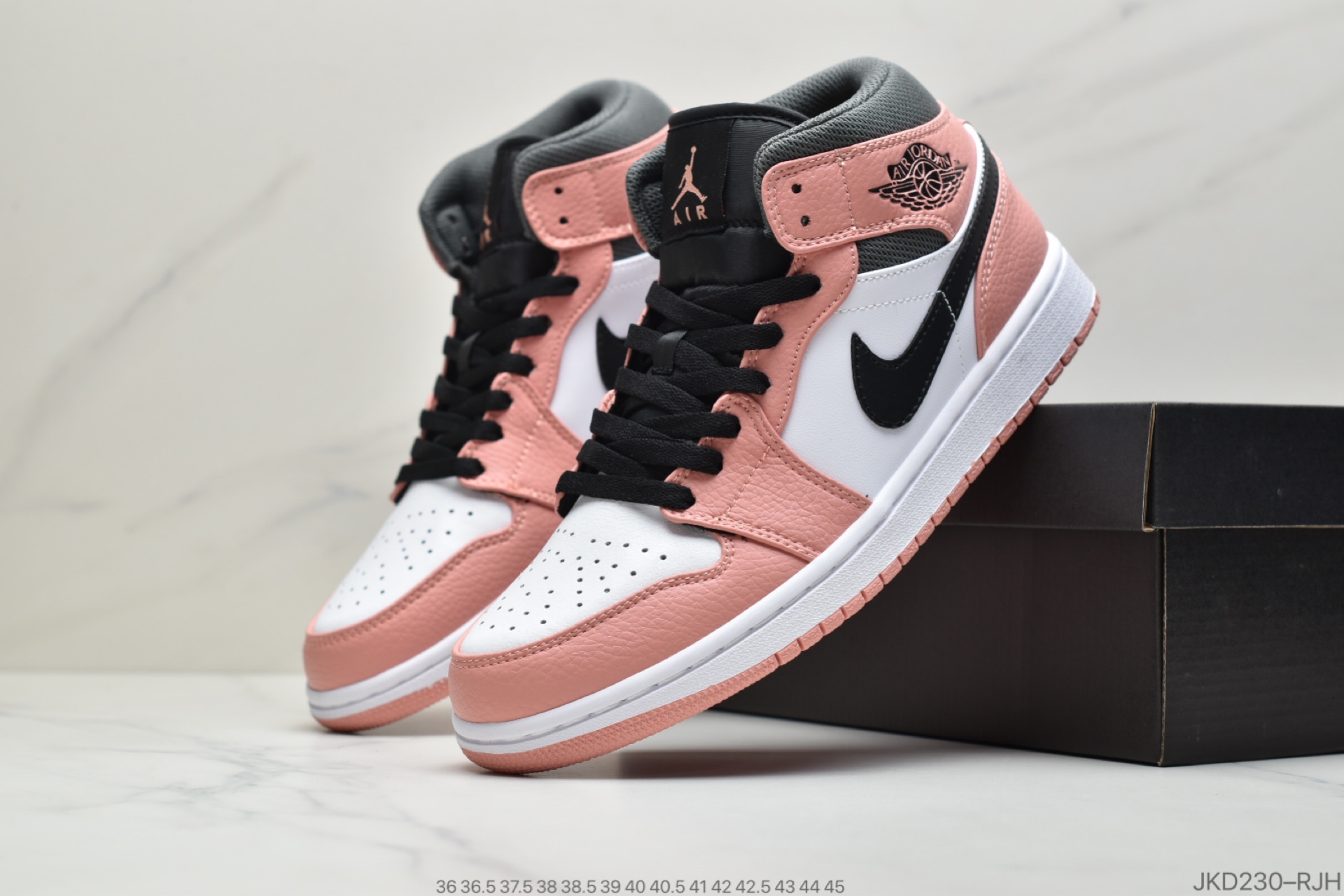 160 公司级Air Jordan 1 Low Mid “Pink Quartz”樱花粉其中 Mid 中帮555112-603