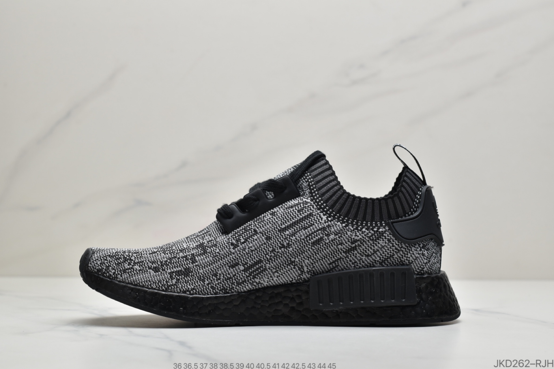 160 公司级阿迪达斯NMD_R1 Boost Primeknit Pitch Black S80489 黑魂