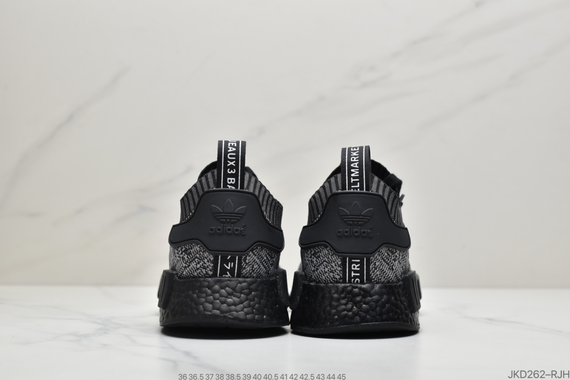 160 公司级阿迪达斯NMD_R1 Boost Primeknit Pitch Black S80489 黑魂