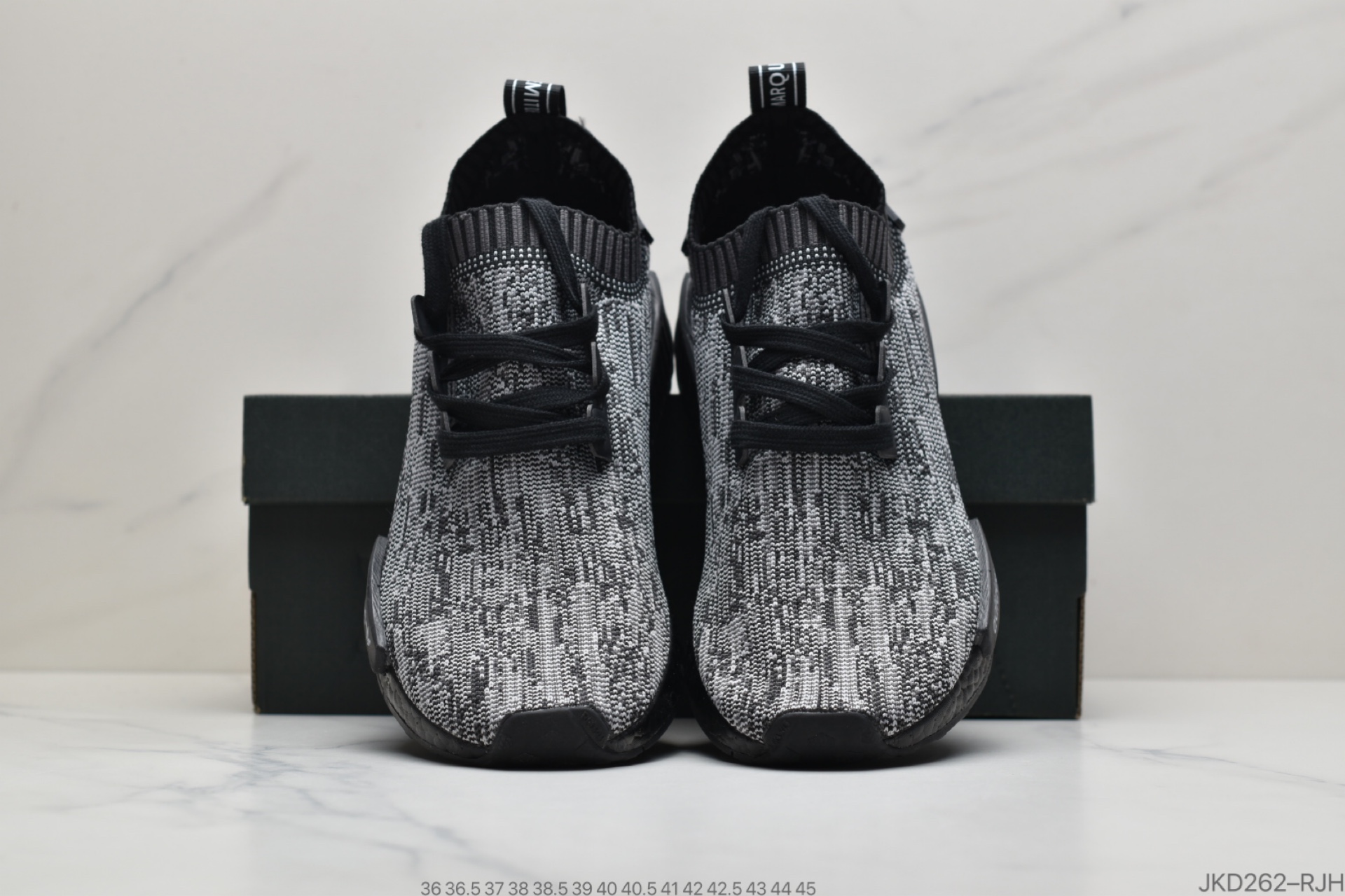 160 公司级阿迪达斯NMD_R1 Boost Primeknit Pitch Black S80489 黑魂