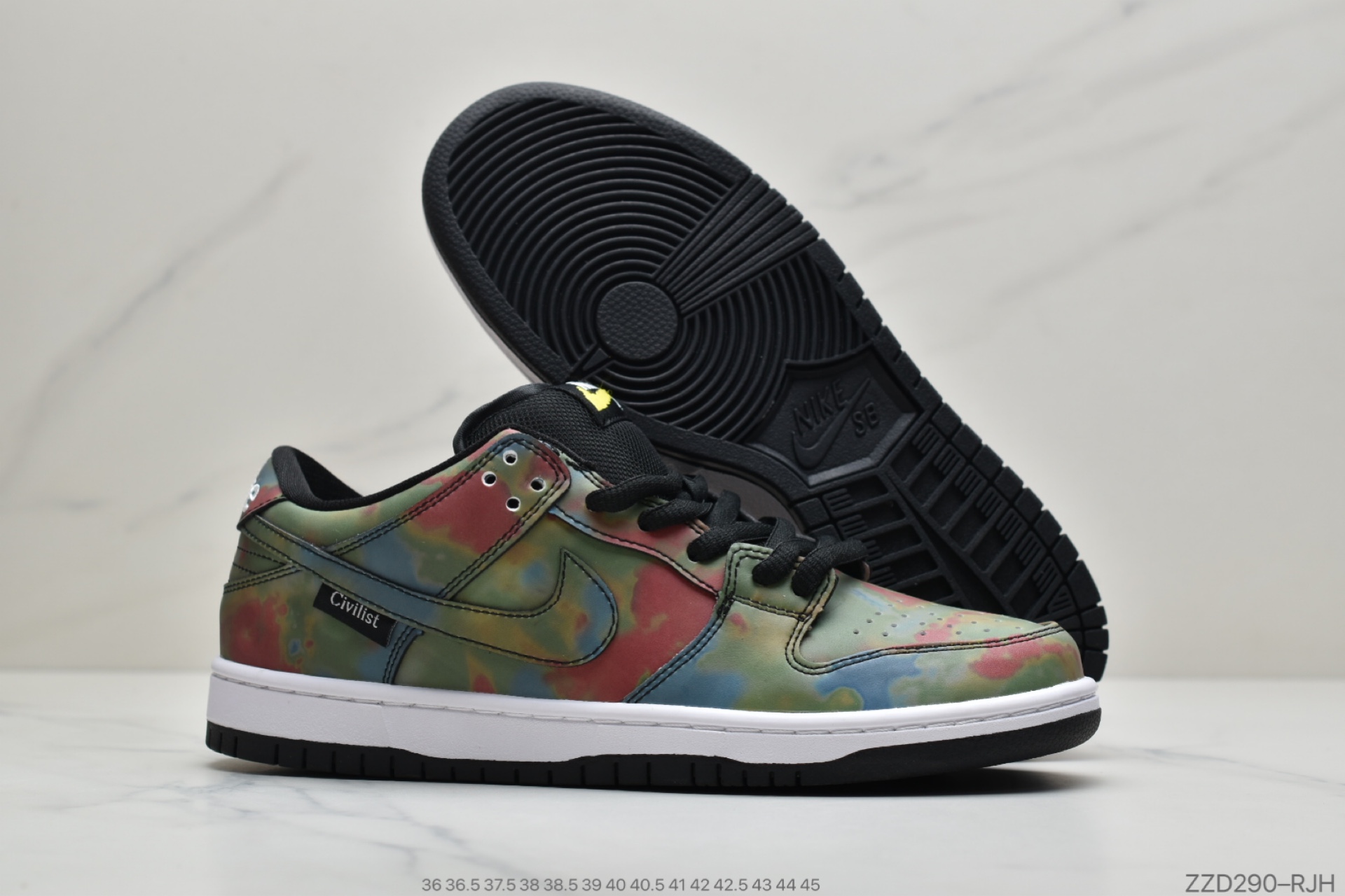 250 公司级Civilist x Nike SB Dunk Low “热成像变色龙”CZ5123-001