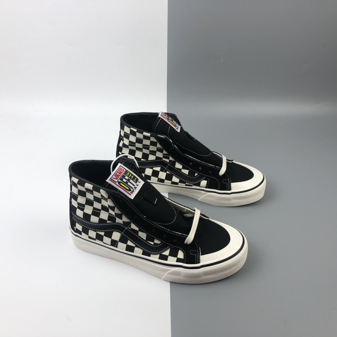 160 Vans SK8-Hi 138 Decon 安纳海姆黑白棋盘格高帮板鞋 VN0A2RR1VPM