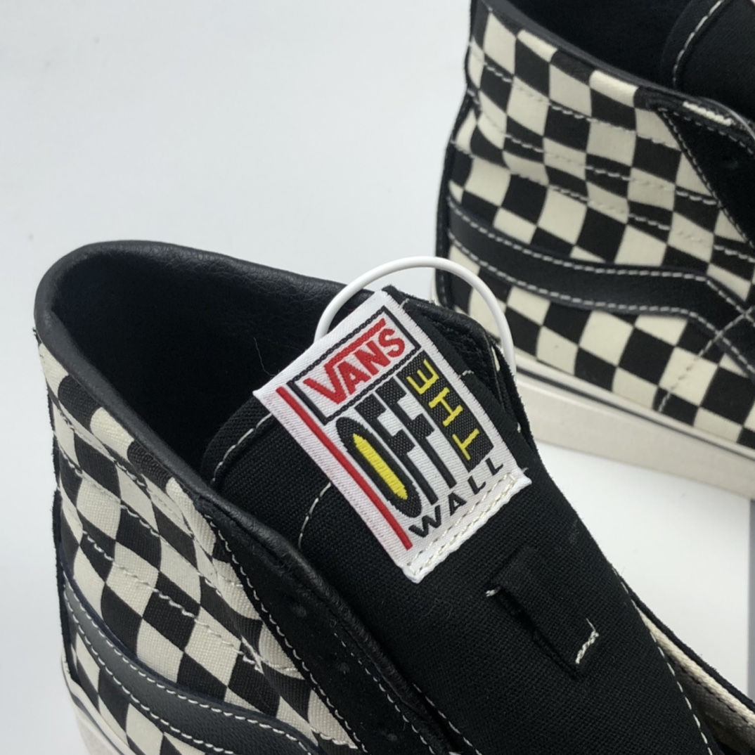 160 Vans SK8-Hi 138 Decon 安纳海姆黑白棋盘格高帮板鞋 VN0A2RR1VPM