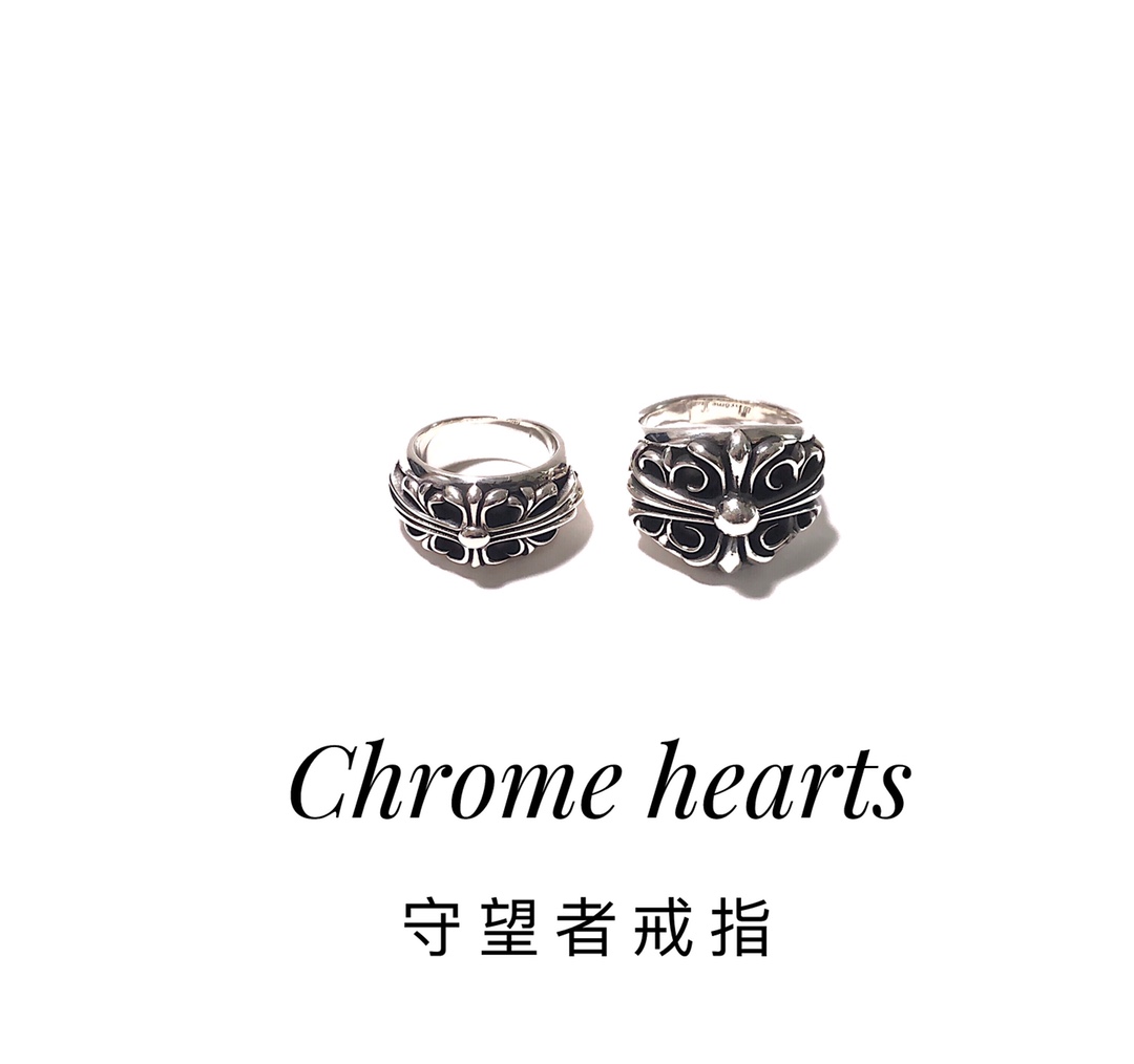 Chrome Hearts MZ出品 开版 𝐂𝐡𝐫𝐨𝐦𝐞 𝐡𝐞𝐚𝐫𝐭𝐬 克罗心 守望者宽/窄情侣戒指
