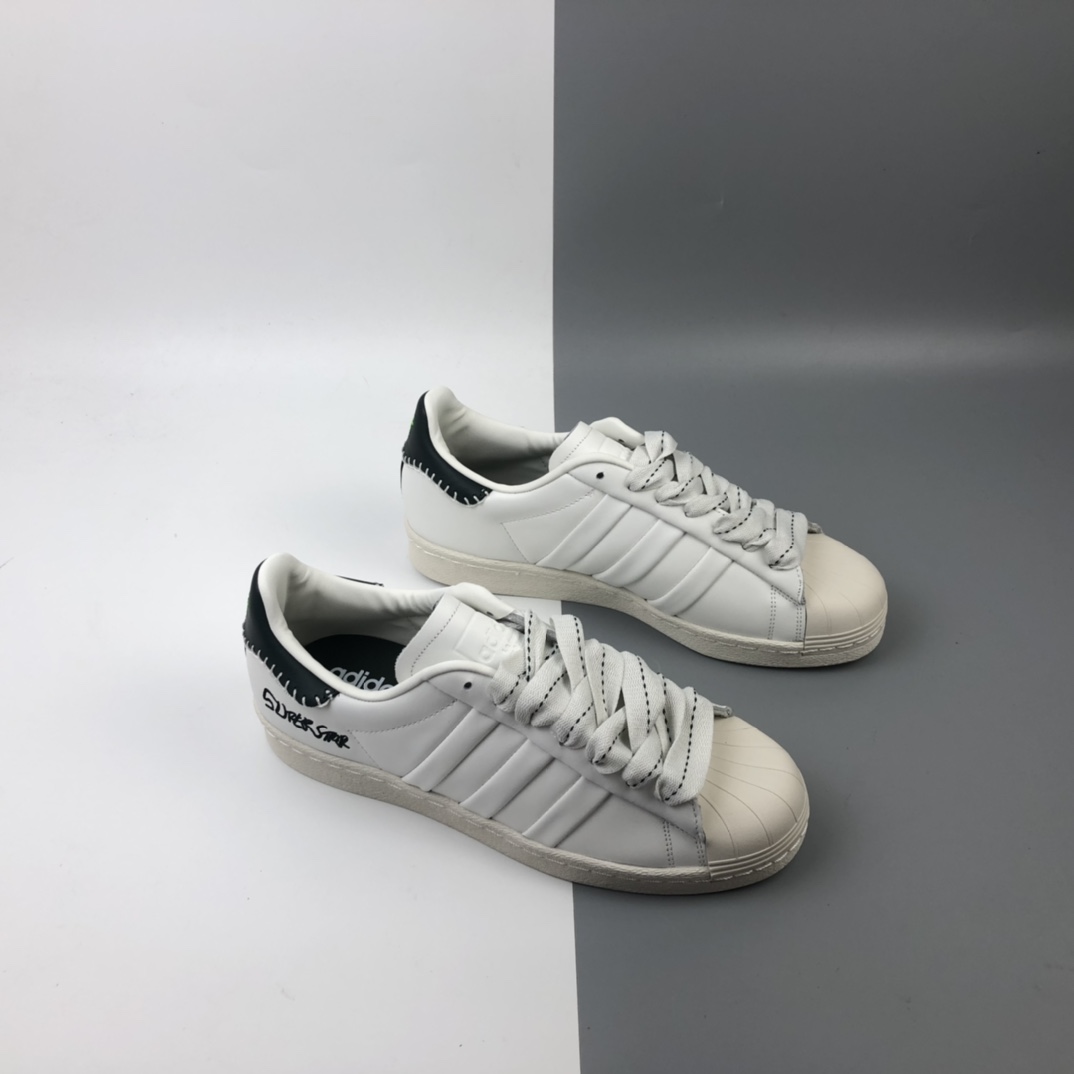 200 Jonah Hill x adidas Originals Superstar 刺绣联名系列 贝壳头经典百搭休闲运动板鞋 FW7577