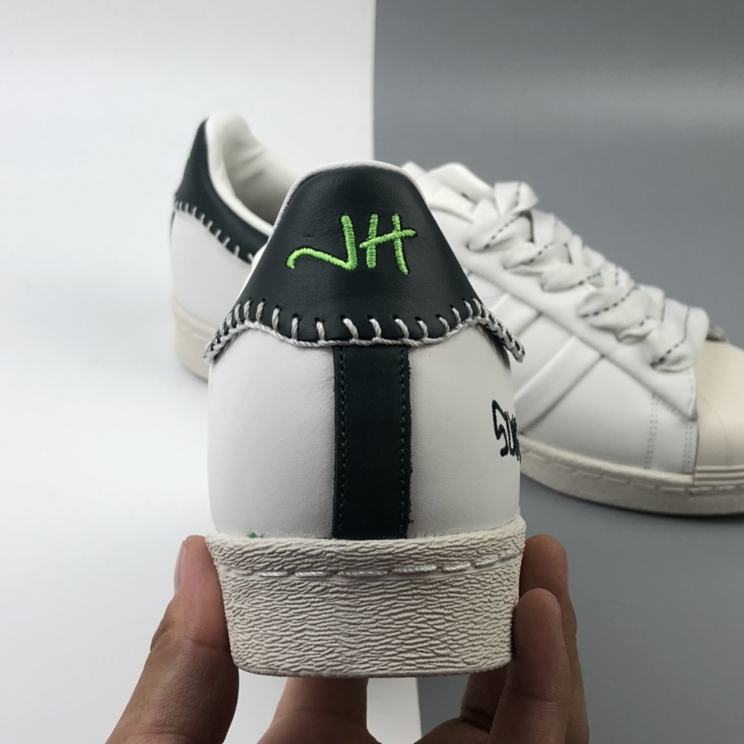 200 Jonah Hill x adidas Originals Superstar 刺绣联名系列 贝壳头经典百搭休闲运动板鞋 FW7577