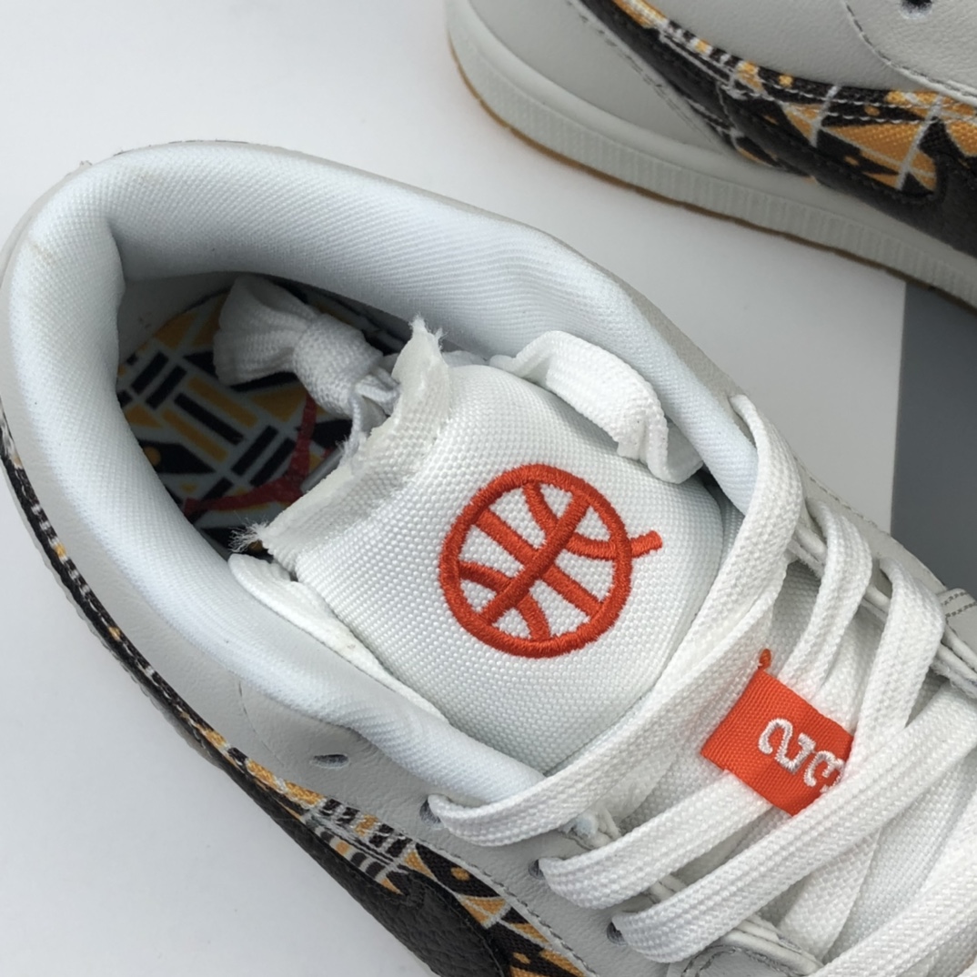 200 Nike Air Jordan 1 Low”Quai 54”AJ1乔丹一代低帮经典复古文化休闲运动篮球鞋“米黄黑图腾”CZ4155-100