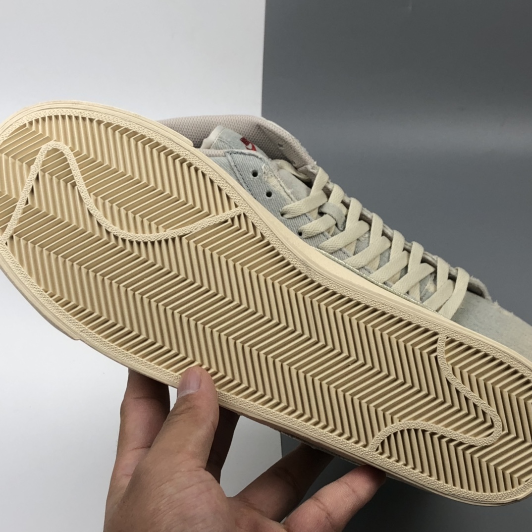 160 Levi's Strauss x Nike Blazer Mid Retro 开拓者破洞牛仔 高帮百搭休闲运动板鞋 AV9375-007