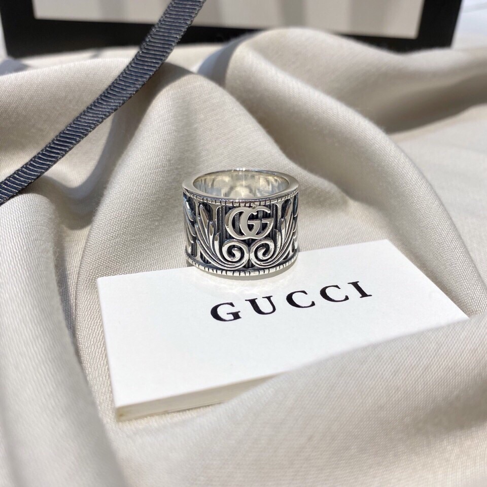 NO:102346,Gucci Gucci 925 sterling silver double G wing ring Size 14# 16# 18# 20# 22# 24#, Gucci ring, gucci, gucci, ring, pure silver19860909Gucci古驰925纯银双G翅膀戒指 尺寸14# 16# 18# 20# 22# 24#,古驰戒指,gucci,gucci,ring,pure silver,Jewelry
