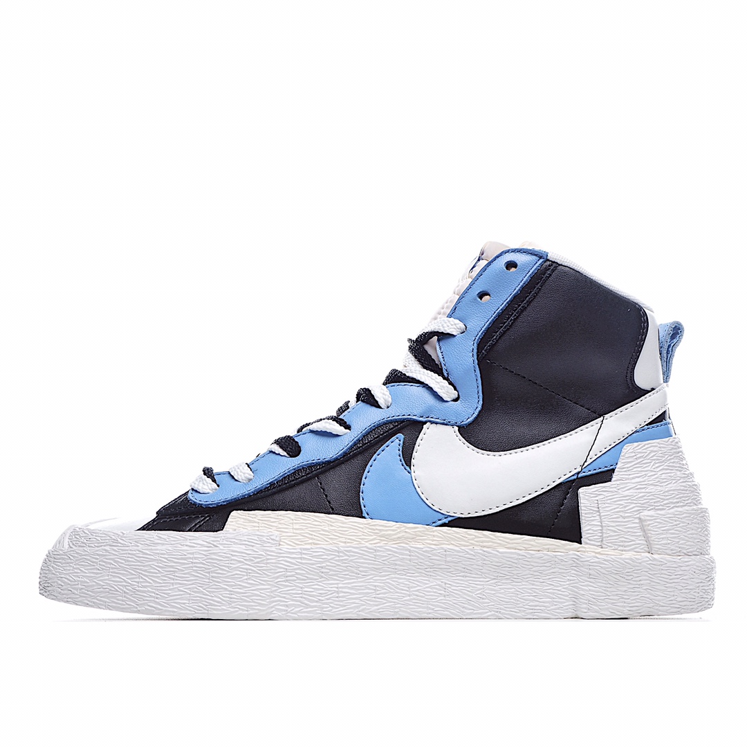 H5 纯原版本 Sacai X Nike Blazer Mid 解构双勾走秀 联名款开拓者高帮休闲板鞋 原鞋开发 正确原厂同工序铝楦硫化工艺 七层纯手工贴合大底 原厂铝制楦头打造最佳完美鞋型 双层鞋舌外厚内薄 原纸板楦头完美后跟收腰（市面做不出这种效果区别土肥圆版本，最高复刻水准完美还原细节 与正品无任何差异‼BV0072-001