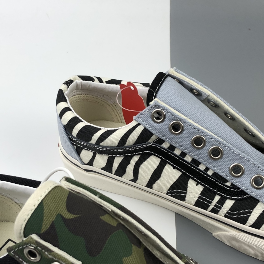 150 Vans Mismatch Style 36 迷彩斑马鸳鸯低帮板鞋 VN0A3DZ3WS8
