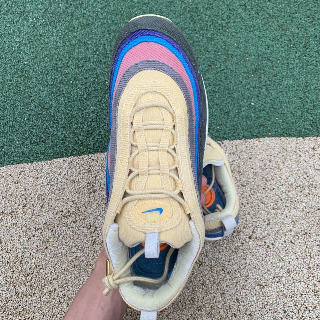 Maz97灯芯绒 纯原版偏小0.5-1码Nike Air Max 97 Wotherspoon 灯芯绒 彩虹 AJ4219-400