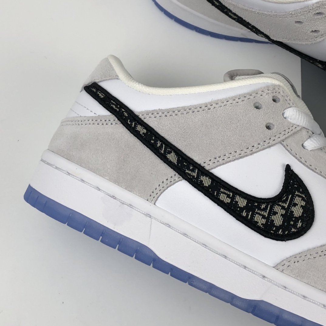 270 Dior x NK SB Dunk Low 迪奥提花联名 扣篮系列复古低帮休闲运动滑板板鞋 BQ6817-002