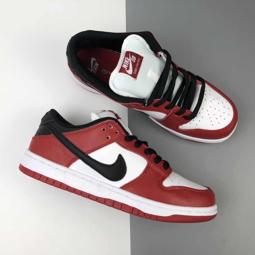 170  Nike SB Dunk Low Pro 芝加哥 扣篮系列复古头层低帮休闲运动滑板鞋 BQ6817-600