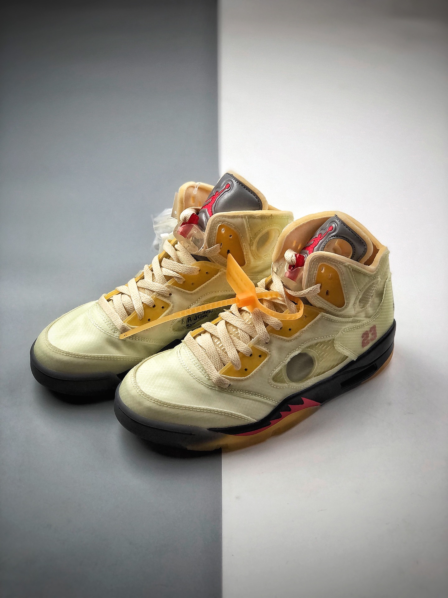 500  Air Jordan 5   OFF - WHITE 联名款  AJ5 ow 乔丹5代篮球鞋