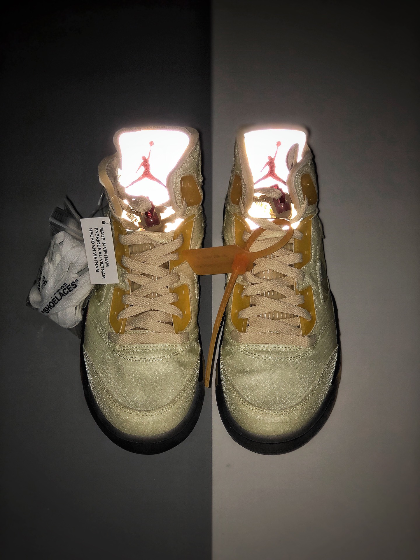 500  Air Jordan 5   OFF - WHITE 联名款  AJ5 ow 乔丹5代篮球鞋