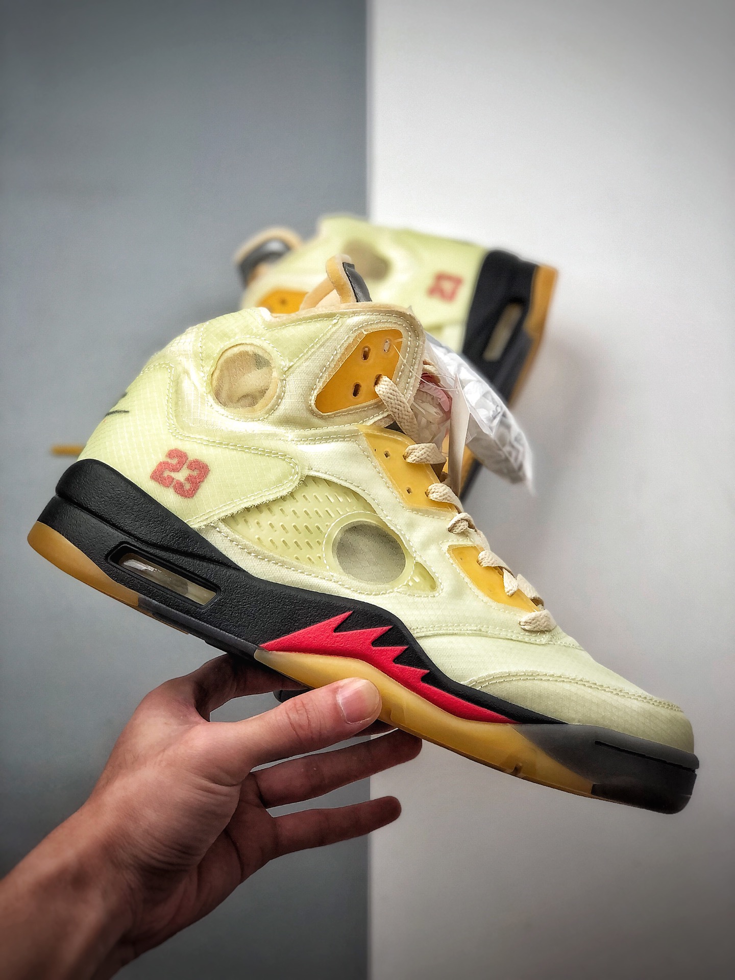 500  Air Jordan 5   OFF - WHITE 联名款  AJ5 ow 乔丹5代篮球鞋