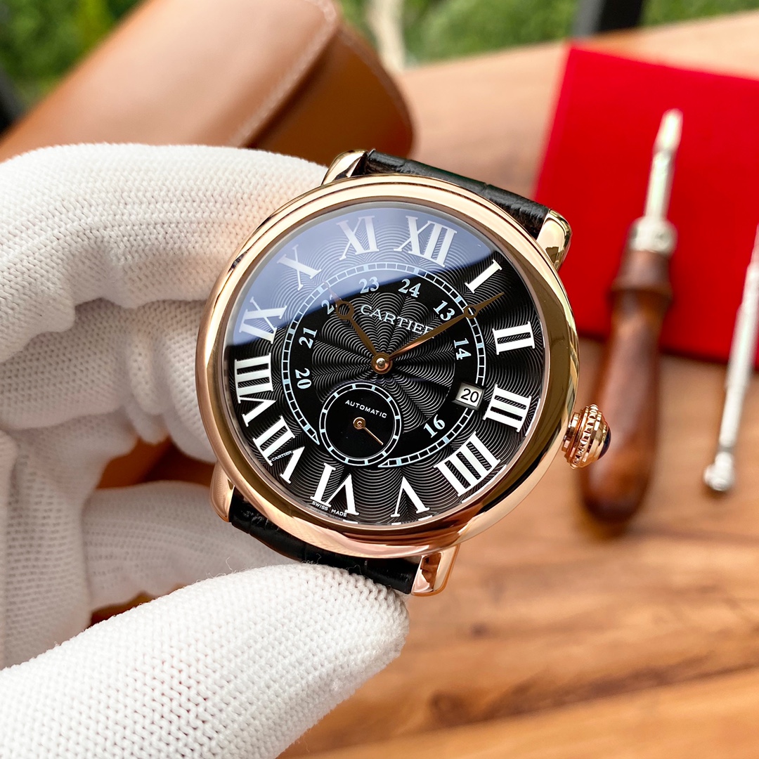 Cartier 男性用腕時計 - 高級316L精鋼製の自動機械式