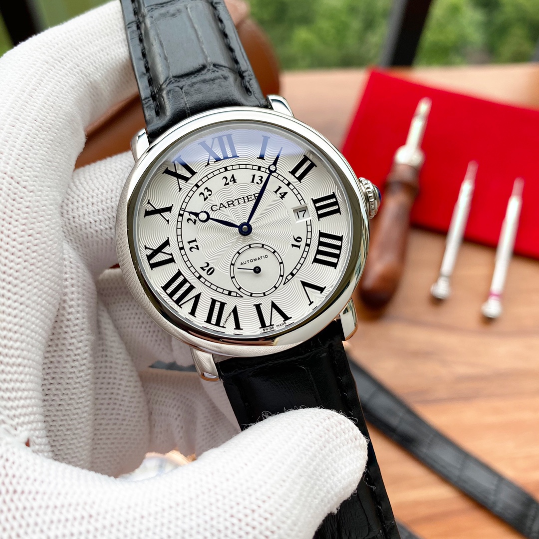 Cartier 男性用腕時計 - 高級316L精鋼製の自動機械式