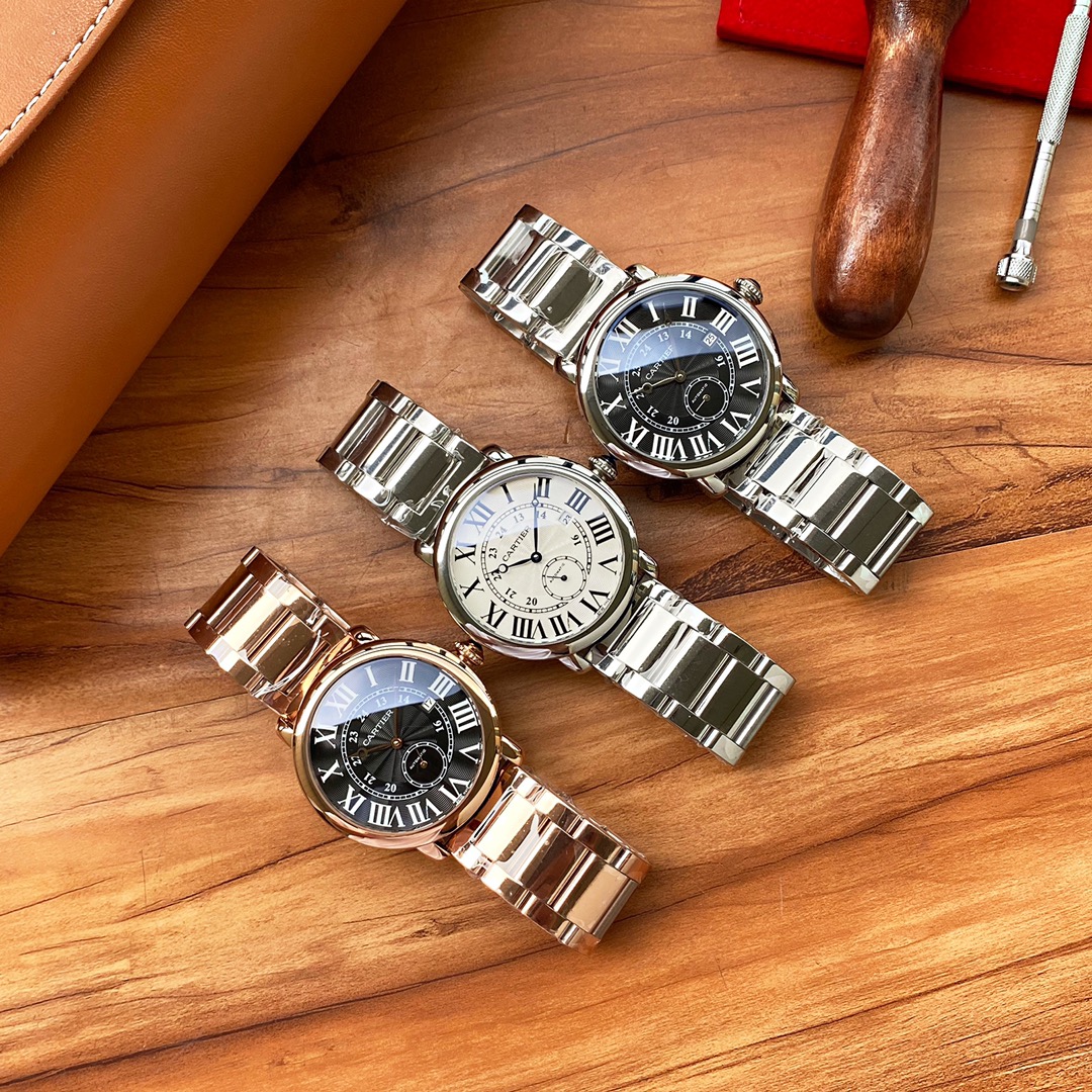 Cartier 男性用腕時計 - 高級316L精鋼製の自動機械式