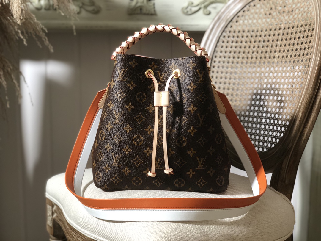 Louis Vuitton LV NeoNoe Bucket Bags Exclusive Cheap
 Gold Monogram Canvas Calfskin Cowhide Spring Collection M45577