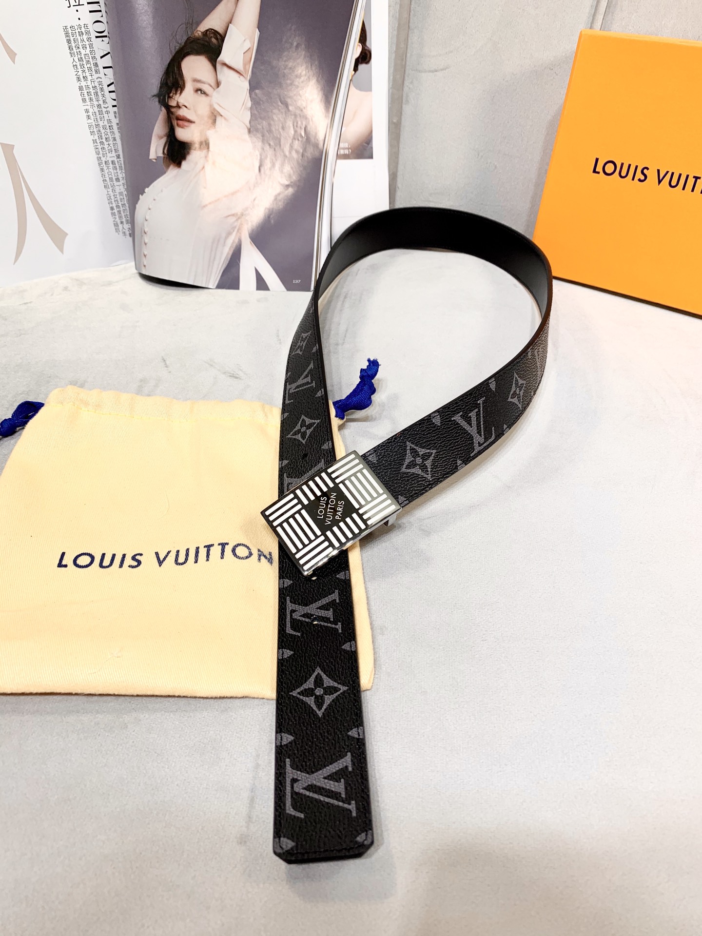 Louis Vuitton Replica
 Belts Men Calfskin Canvas Cowhide