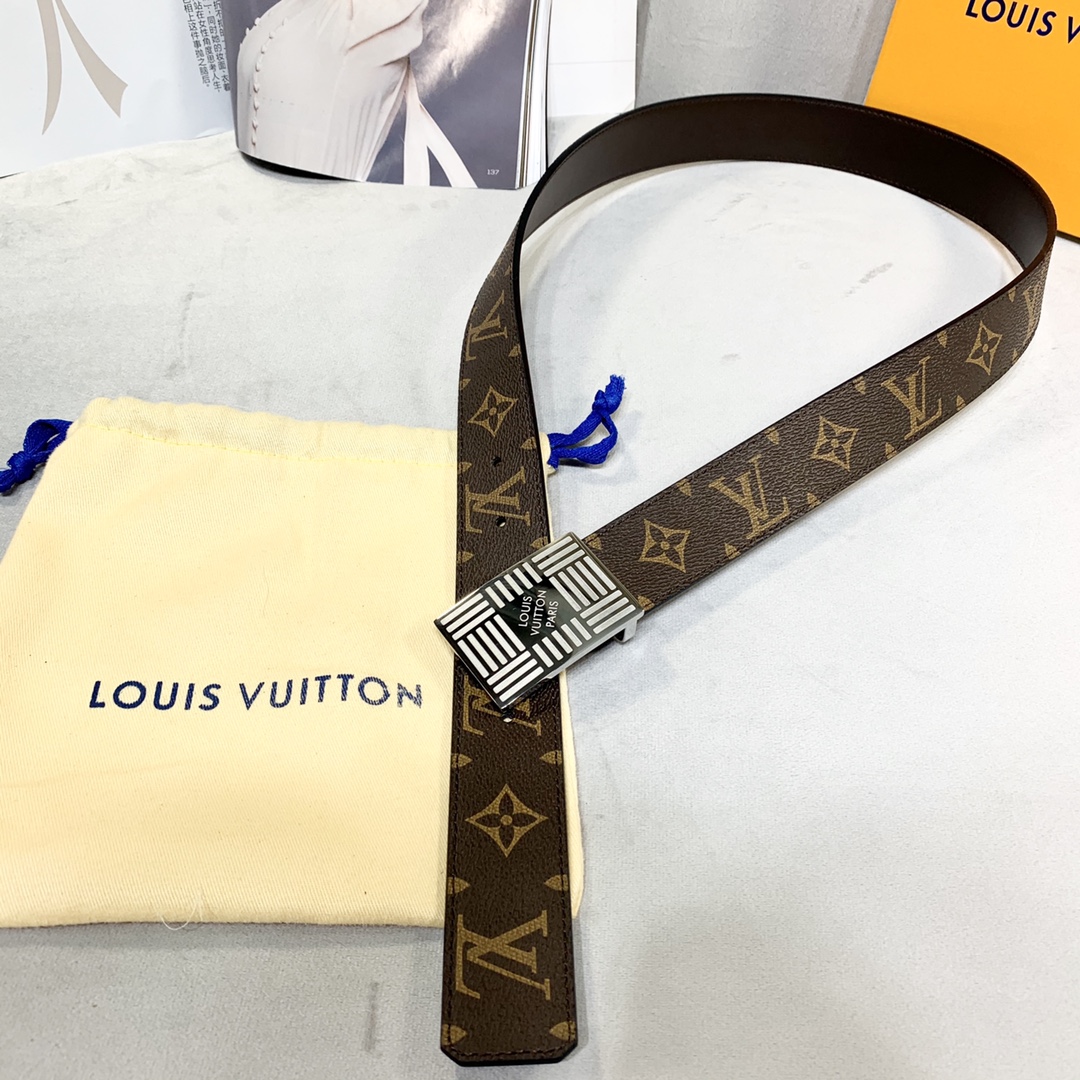 Louis Vuitton Store
 Belts Men Calfskin Canvas Cowhide