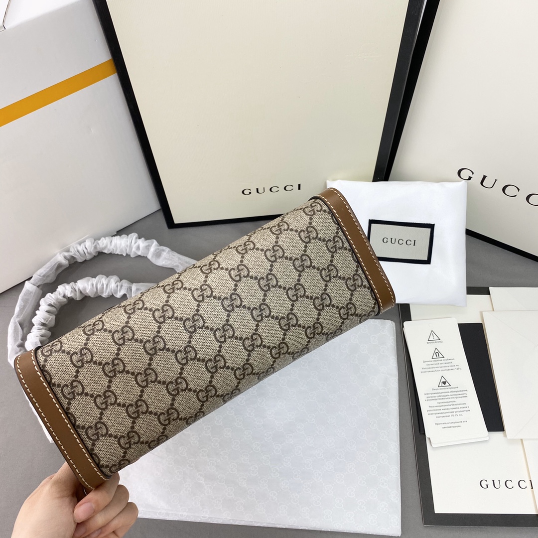 Gucci padlock链条包 棕色