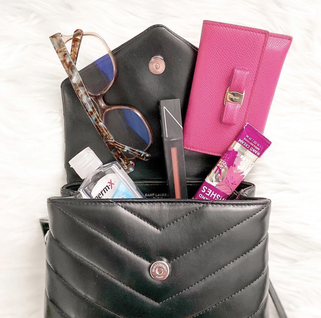 YSL LouLou 20CM 迷你斜挎包 467072黑色/银扣