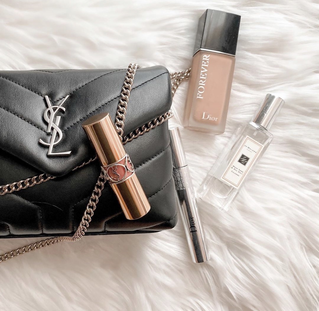 YSL LouLou 20CM 迷你斜挎包 467072黑色/银扣