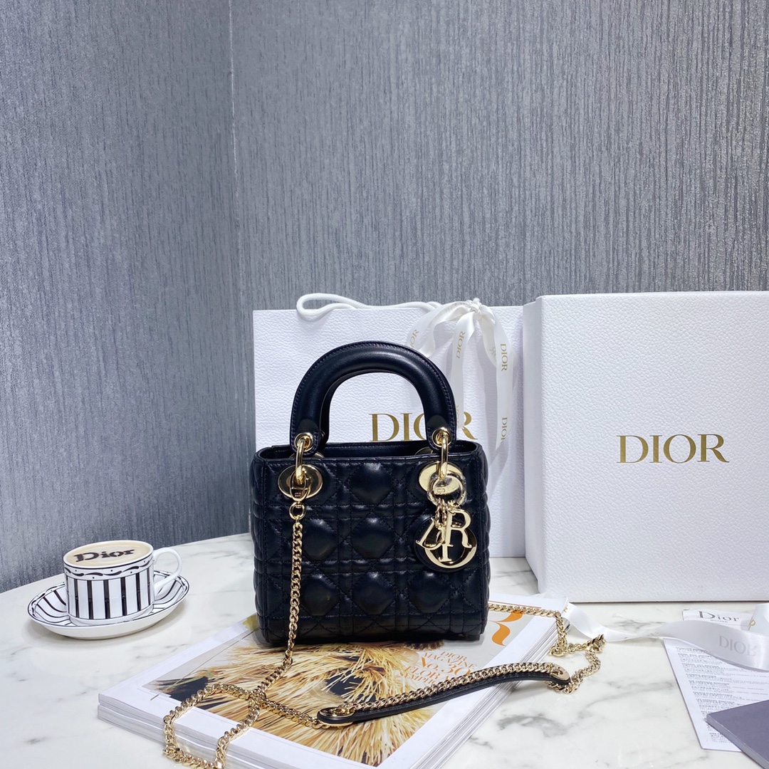 Dior Bags Handbags Gold Sewing Sheepskin Lady Chains