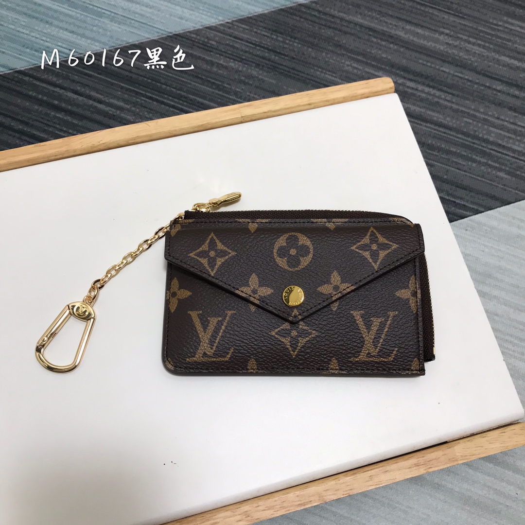 Louis Vuitton Wallet Card pack Black Gold Canvas