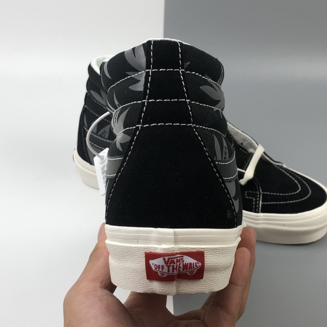 160 Vans SK8-Hi 黑色棕榈叶高帮休闲板鞋 VN0A4CS5W43