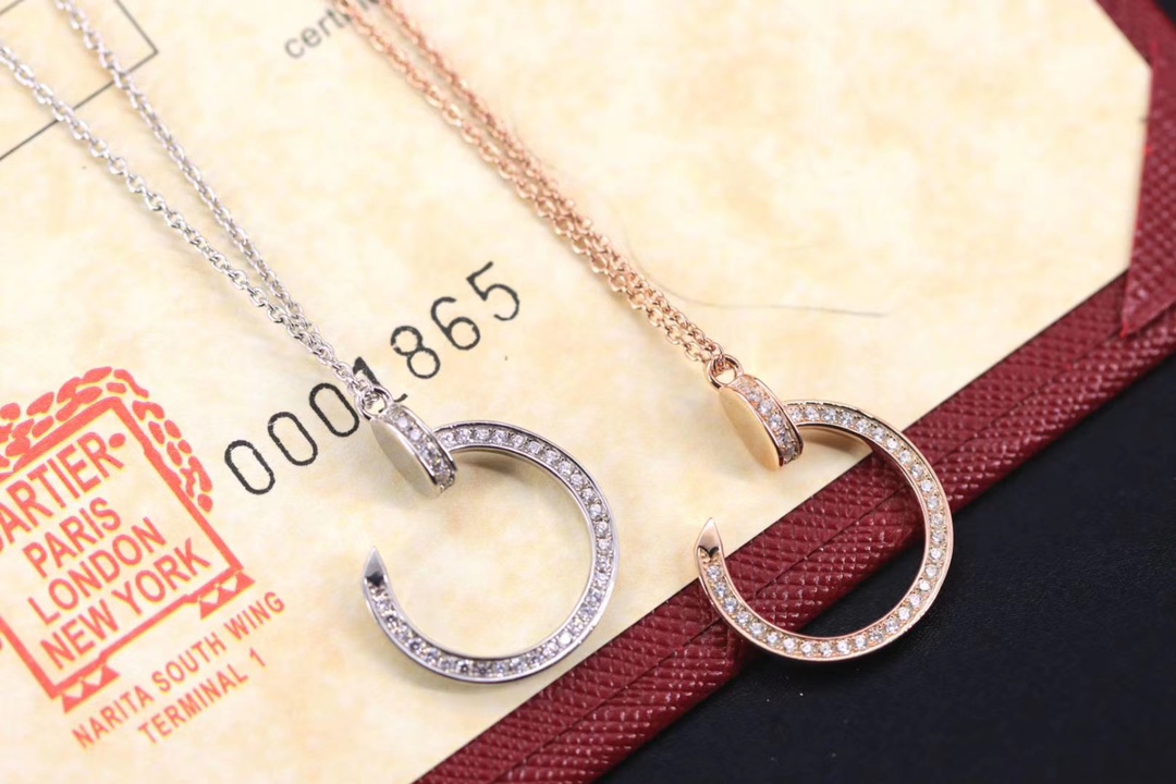 Cartier 卡地亚 Cartier 玫瑰金 满钻钉子锁骨项链