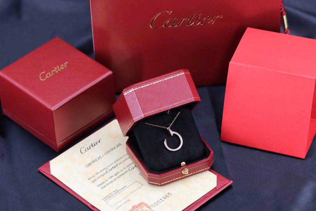 Cartier 卡地亚 Cartier 玫瑰金 满钻钉子锁骨项链