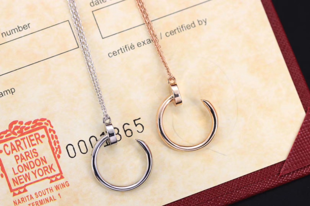 Cartier 卡地亚 Cartier 玫瑰金 满钻钉子锁骨项链