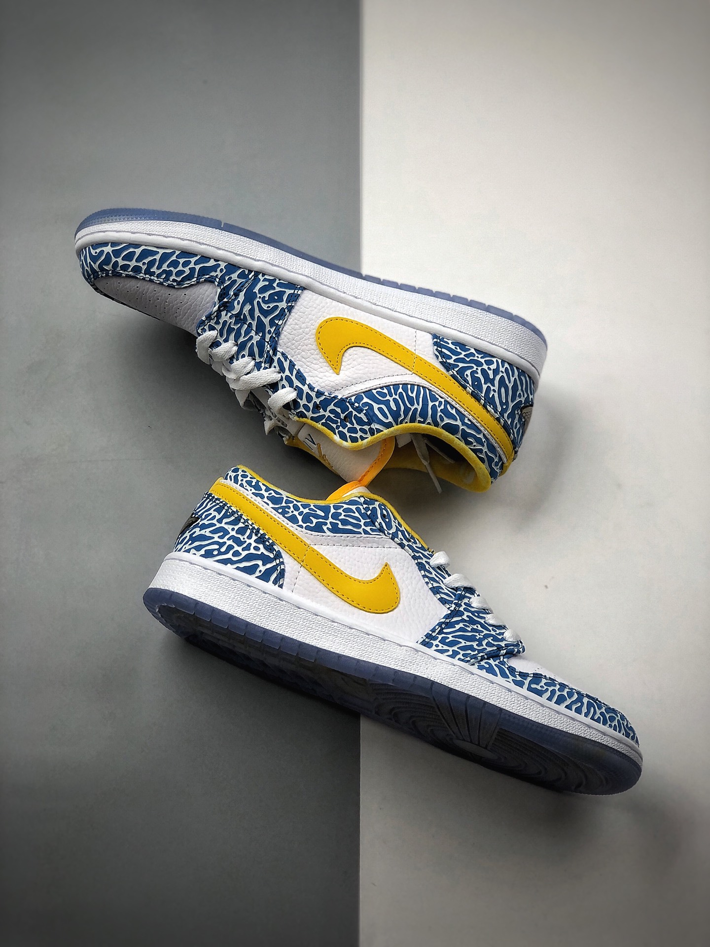 230 Air Jordan 1 Low 蓝黄水晶低帮AJ1乔1低帮休闲板鞋309192-172