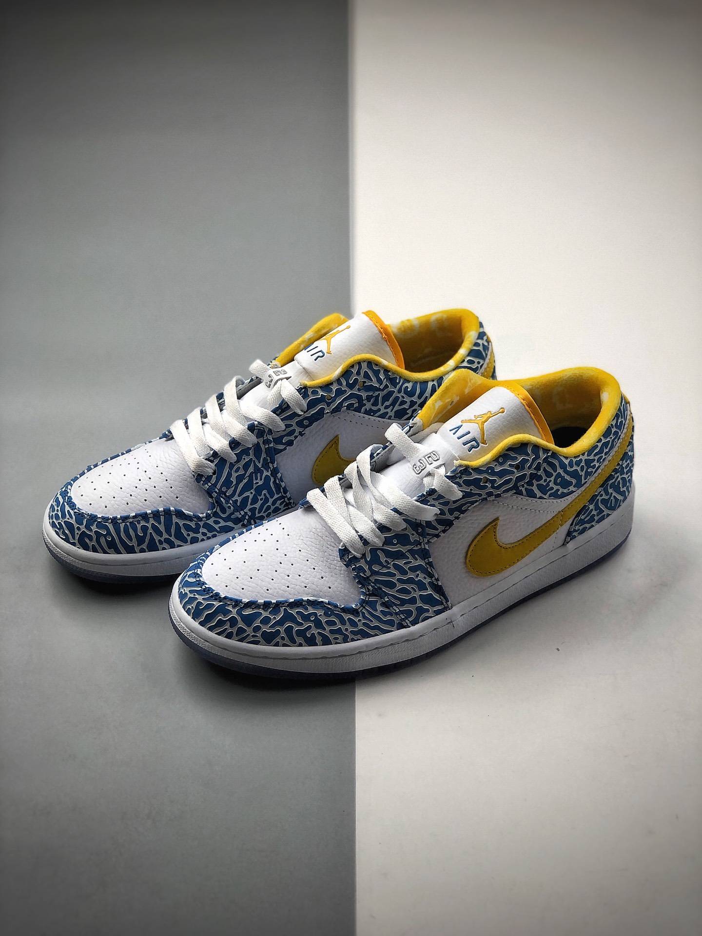 230 Air Jordan 1 Low 蓝黄水晶低帮AJ1乔1低帮休闲板鞋309192-172