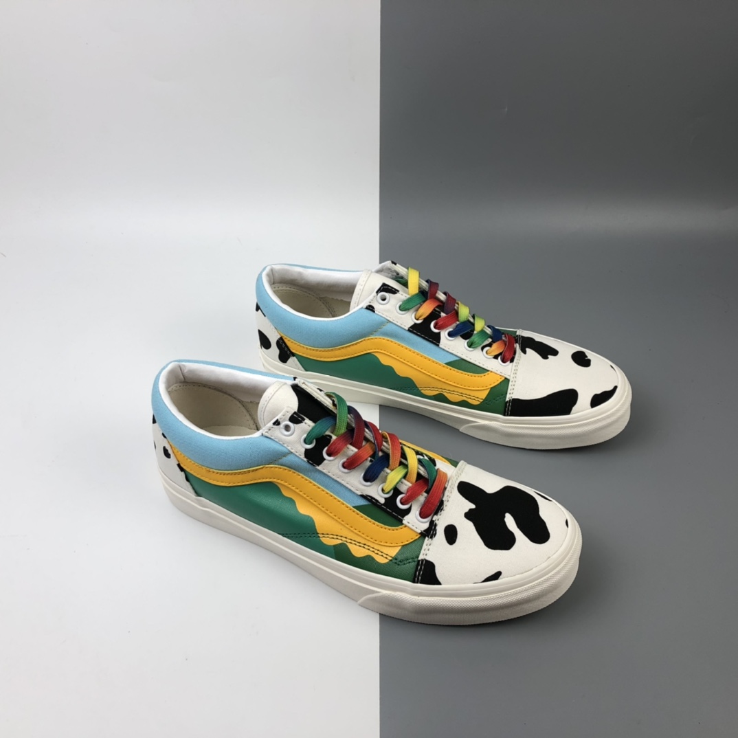 160 Vans Old Skool - Ben & Jerry 冰淇淋奶牛联名定制款休闲板鞋 VN0A4BVE21C