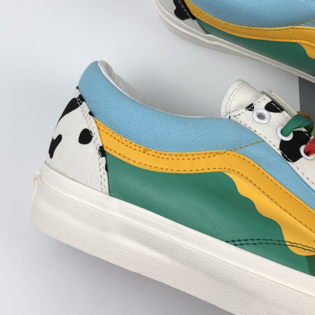 160 Vans Old Skool - Ben & Jerry 冰淇淋奶牛联名定制款休闲板鞋 VN0A4BVE21C