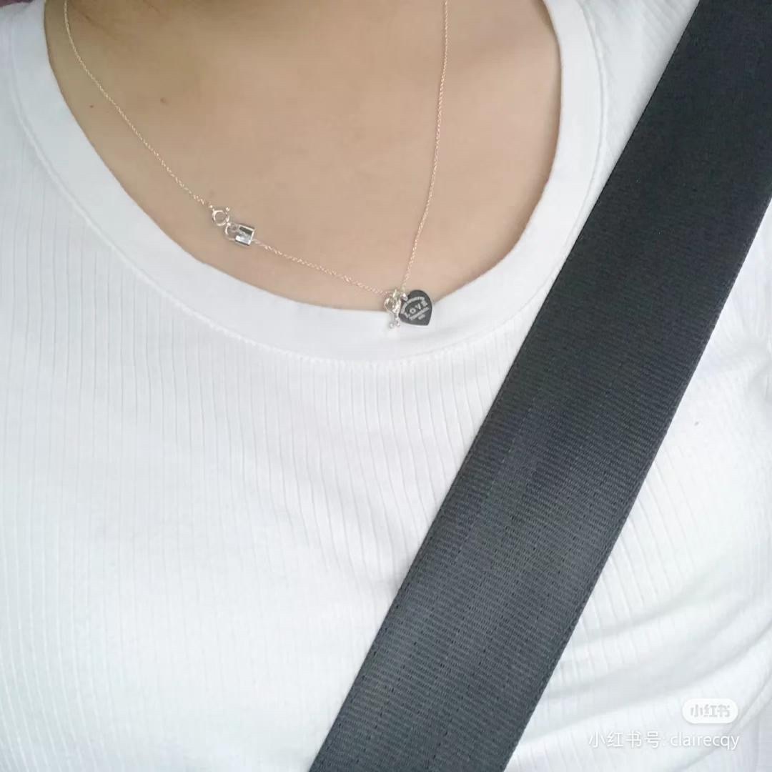 Tiffany & Co. Tiffany&Co. 心锁 纯银 锁骨项链