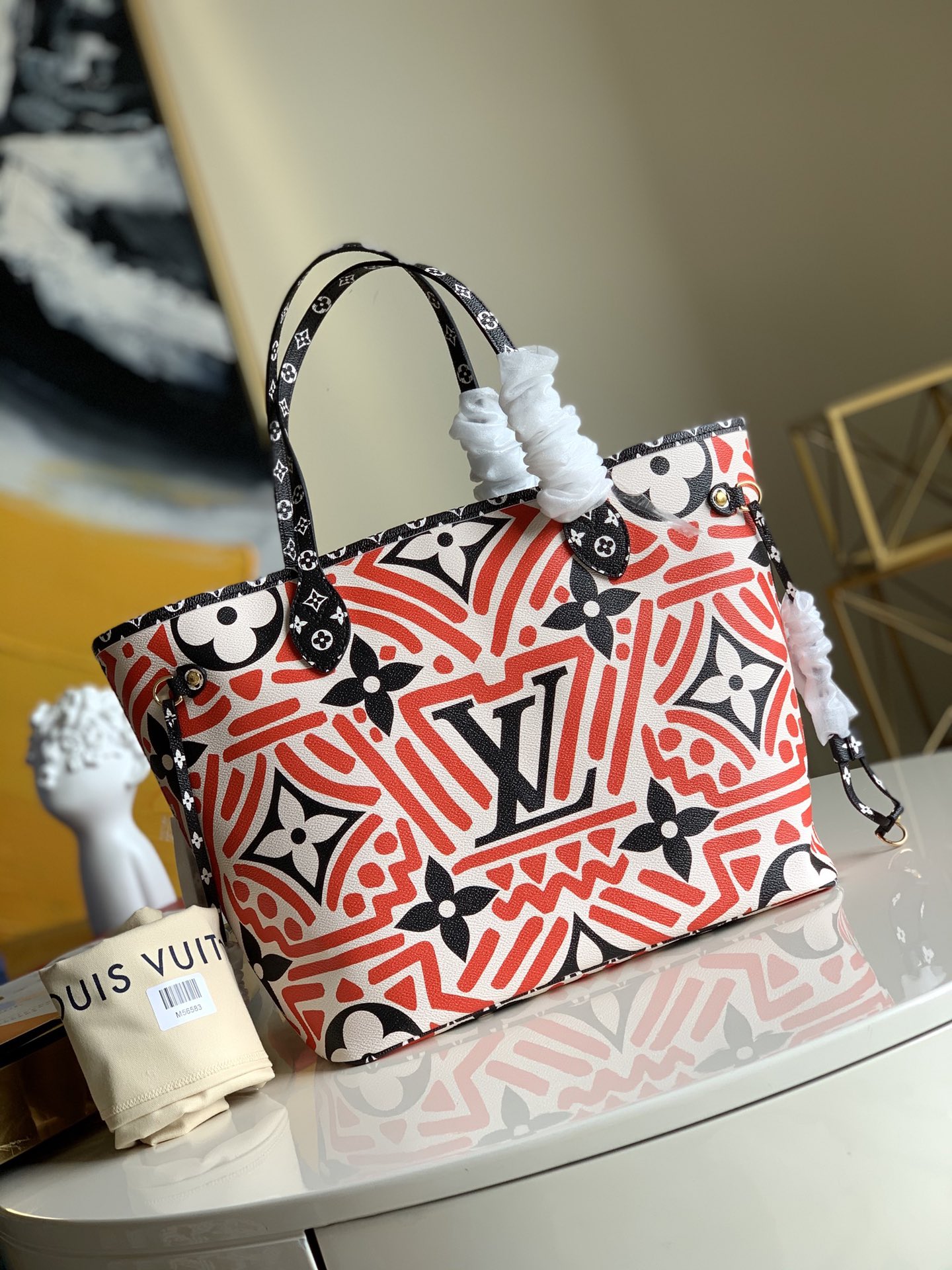 Louis Vuitton LV Neverfull Bags Handbags Doodle Printing Canvas Fall Collection M56583