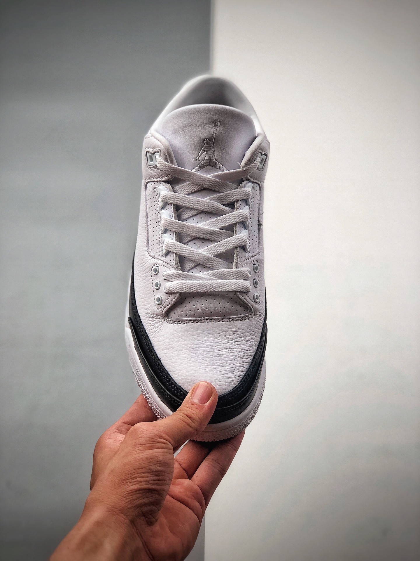 430 Fragment Design x Air Jordan 3  AJ3藤原浩闪电联名 黑白熊猫DA3595-100
